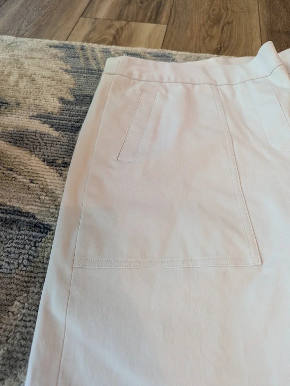 Spanx Cropped Wide-Leg White Pants.